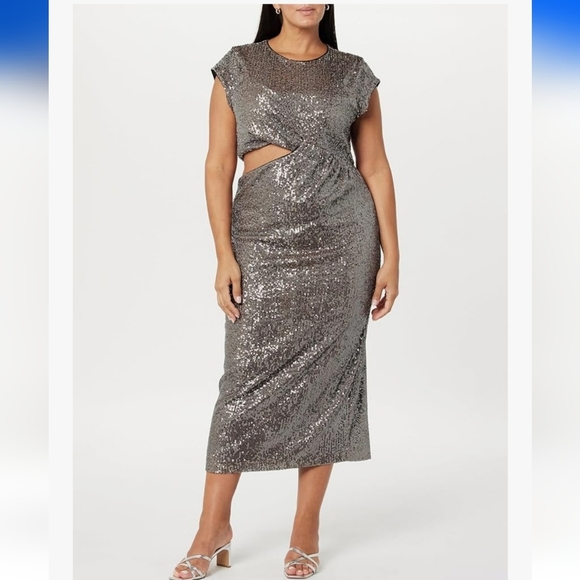The Drop Dresses & Skirts - The Drop Padma Cutout Sequin Midi Dress 2X NWT Plus Size